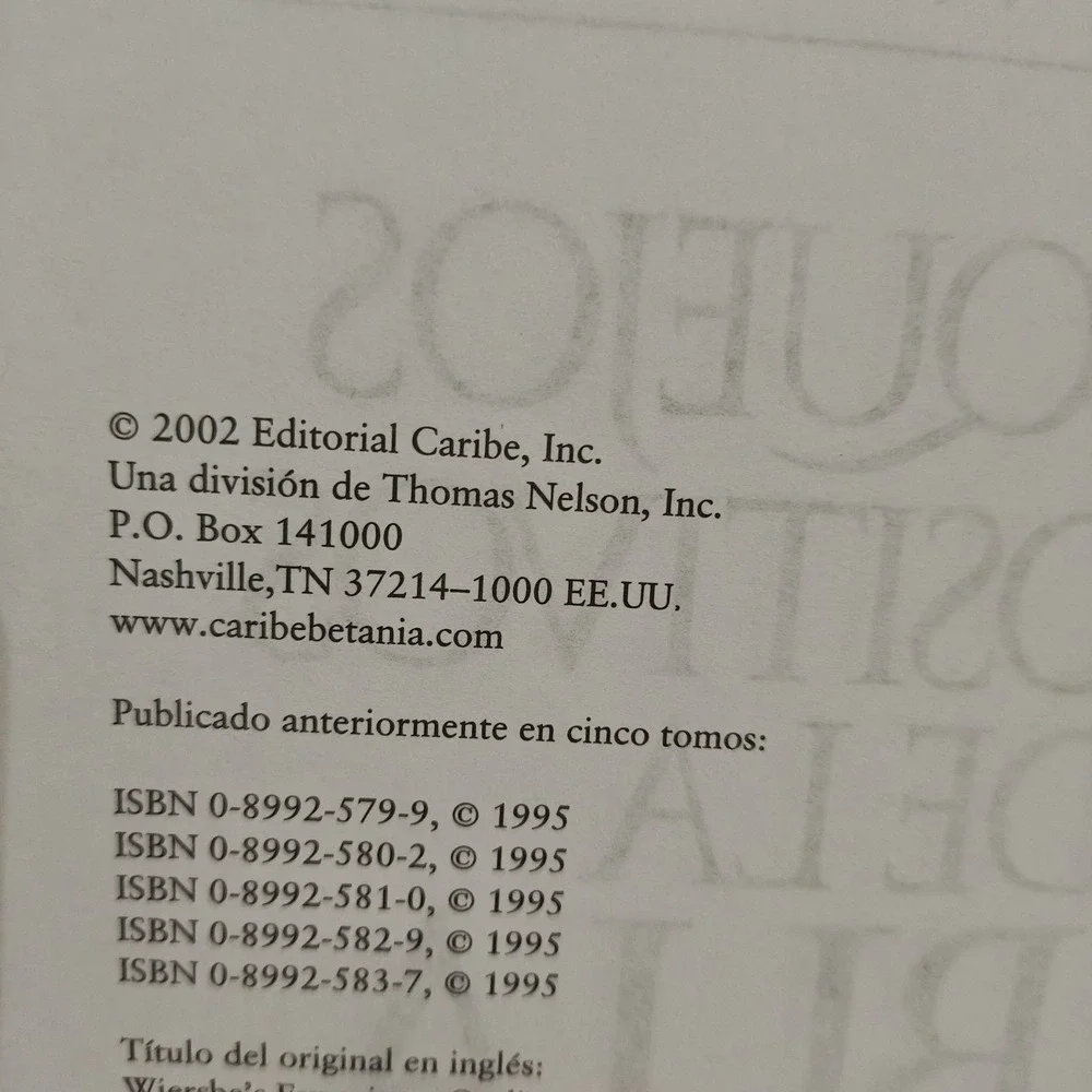 Warren Wiersbe Bosquejos Expositivos de la Biblia Obras Completas Hardcover